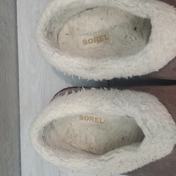 Sorel Women Leather Insulated Lined Slippers Flats shoes sz 8 - Picture 5 of 11